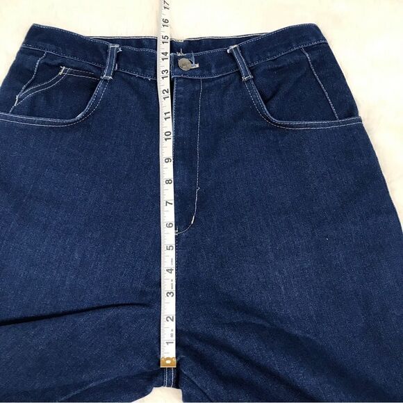 Vintage GITANO 80s High Rise Mom Jeans Tapered Leg Dark Wash Size 14 Tall Long - Picture 9 of 12